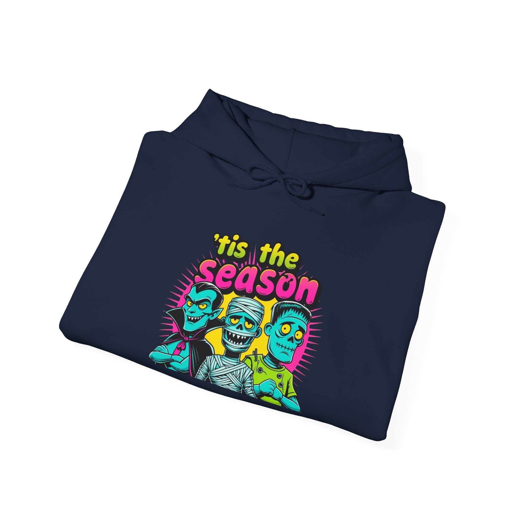 Tis the Season Monster Hoodie, Halloween Sweatshirt, Unisex Pullover, Cozy Fall Wear, Graphic Hoody, Cute Monster Gift