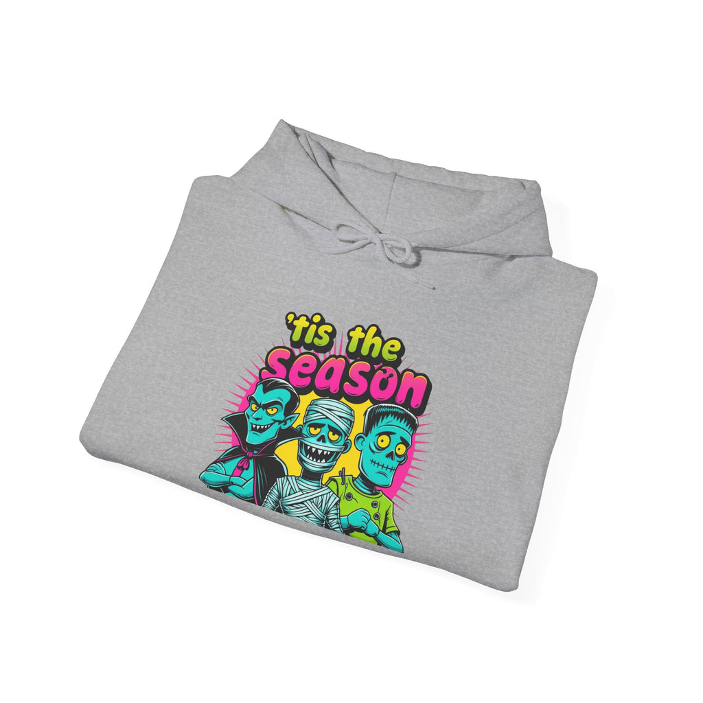 Tis the Season Monster Hoodie, Halloween Sweatshirt, Unisex Pullover, Cozy Fall Wear, Graphic Hoody, Cute Monster Gift