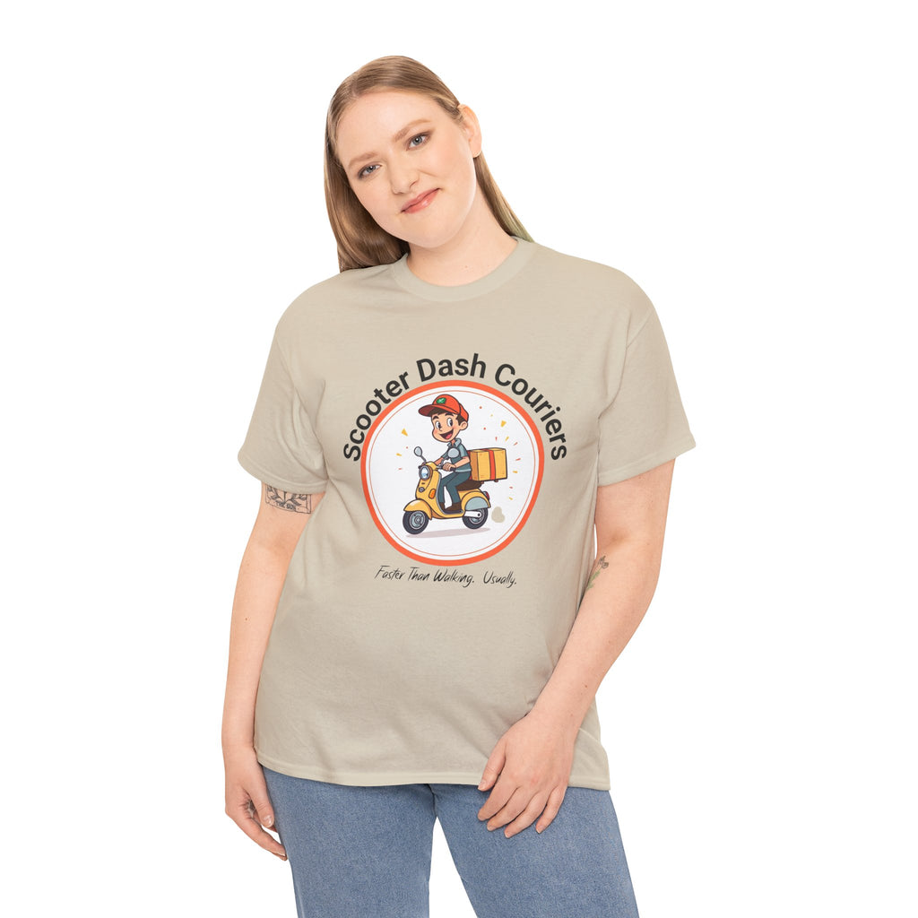 Scooter Courier Tee - Fun Urban Delivery T-Shirt, Perfect for Gifting, Casual Wear, Festivals, Everyday Use