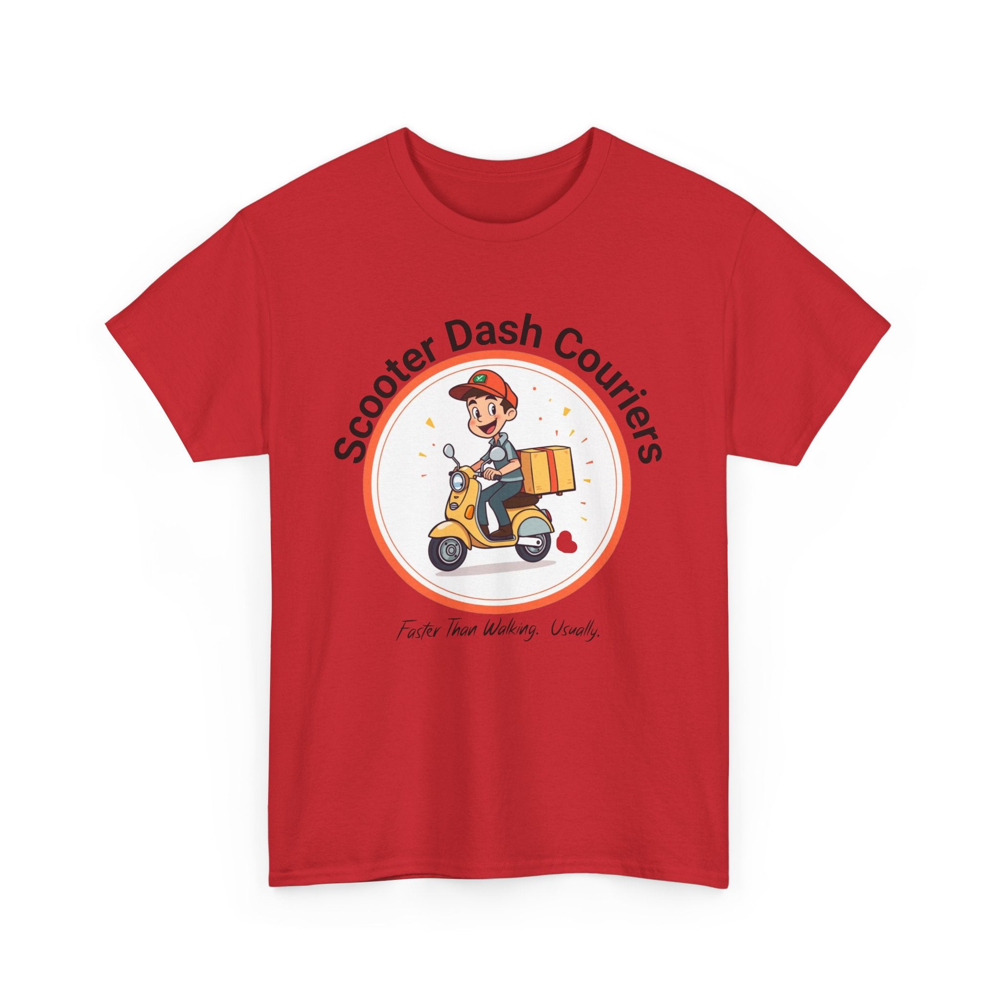 Scooter Courier Tee - Fun Urban Delivery T-Shirt, Perfect for Gifting, Casual Wear, Festivals, Everyday Use