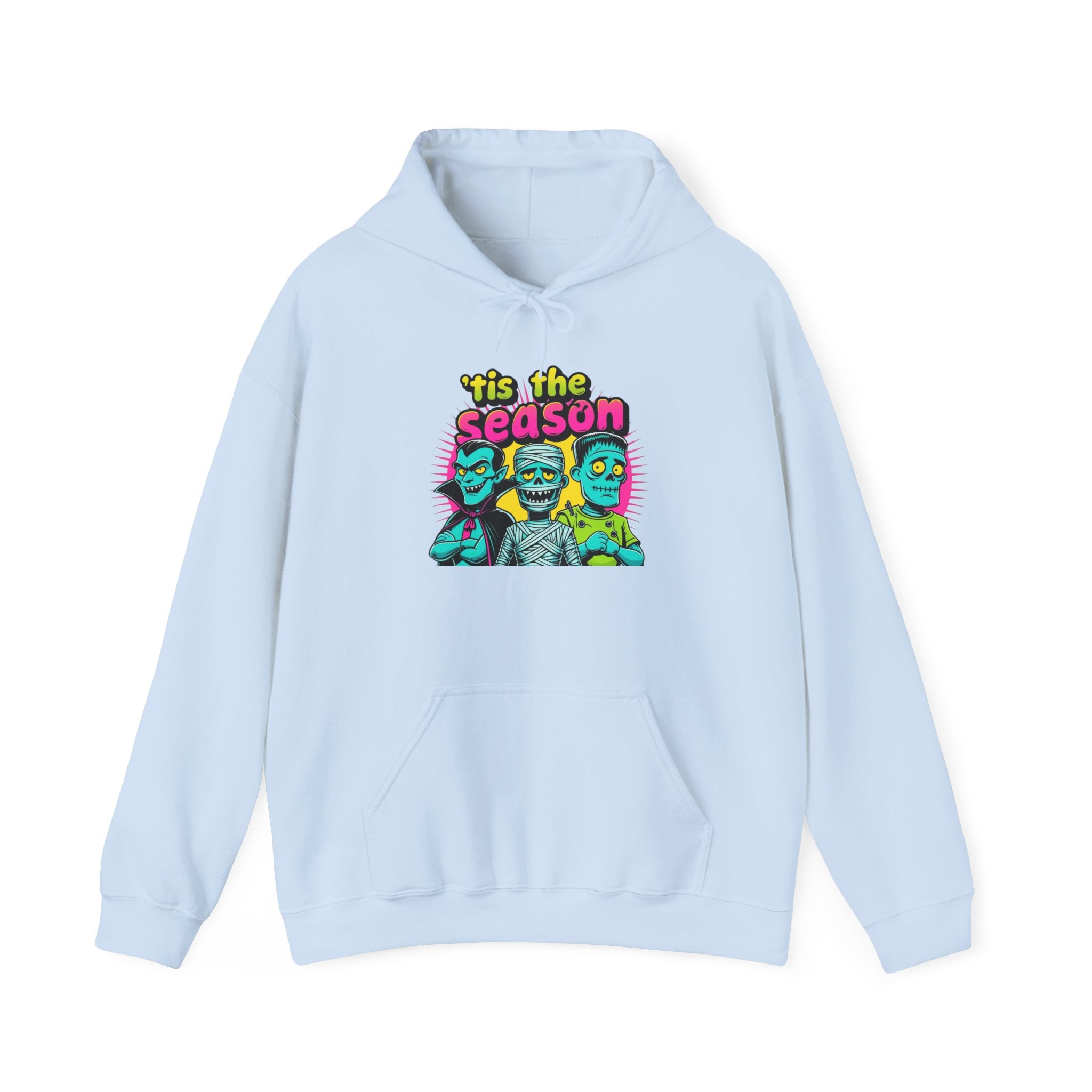 Tis the Season Monster Hoodie, Halloween Sweatshirt, Unisex Pullover, Cozy Fall Wear, Graphic Hoody, Cute Monster Gift
