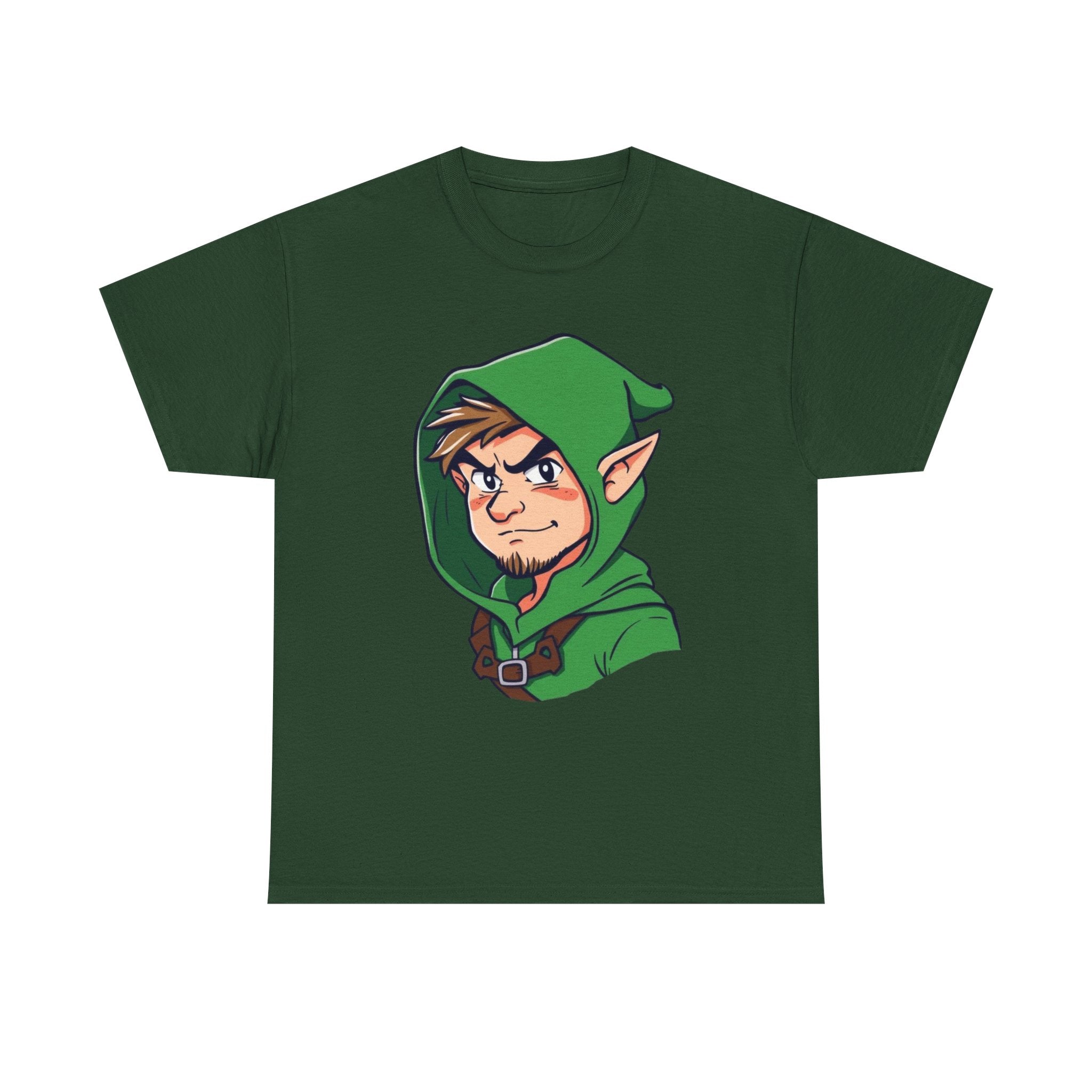 Robin Hood-Inspired Unisex Heavy Cotton Tee, Gamer Gift, Fantasy T-Shirt, Geeky Apparel, Celebration Wear, Unique Costume Tee