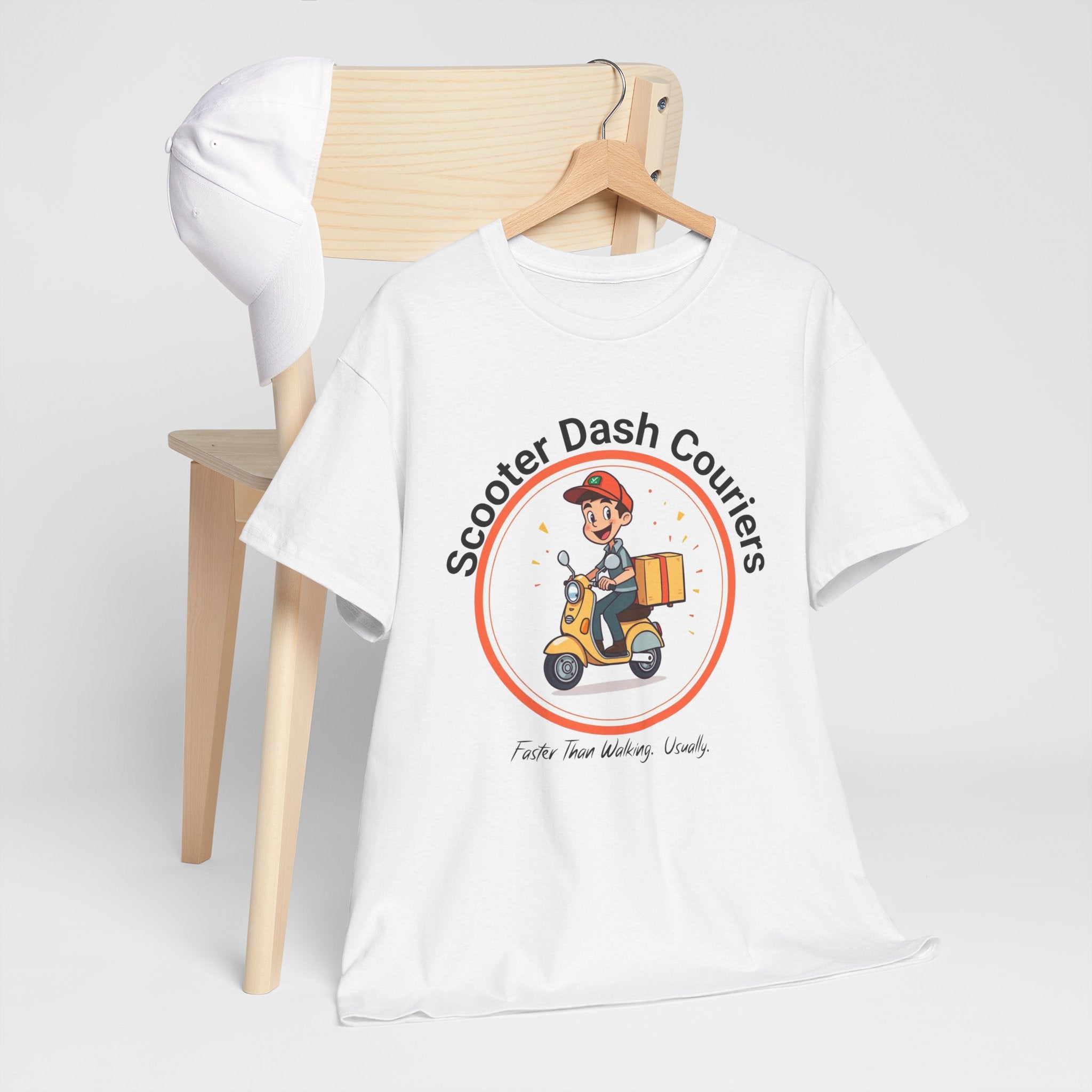Scooter Courier Tee - Fun Urban Delivery T-Shirt, Perfect for Gifting, Casual Wear, Festivals, Everyday Use
