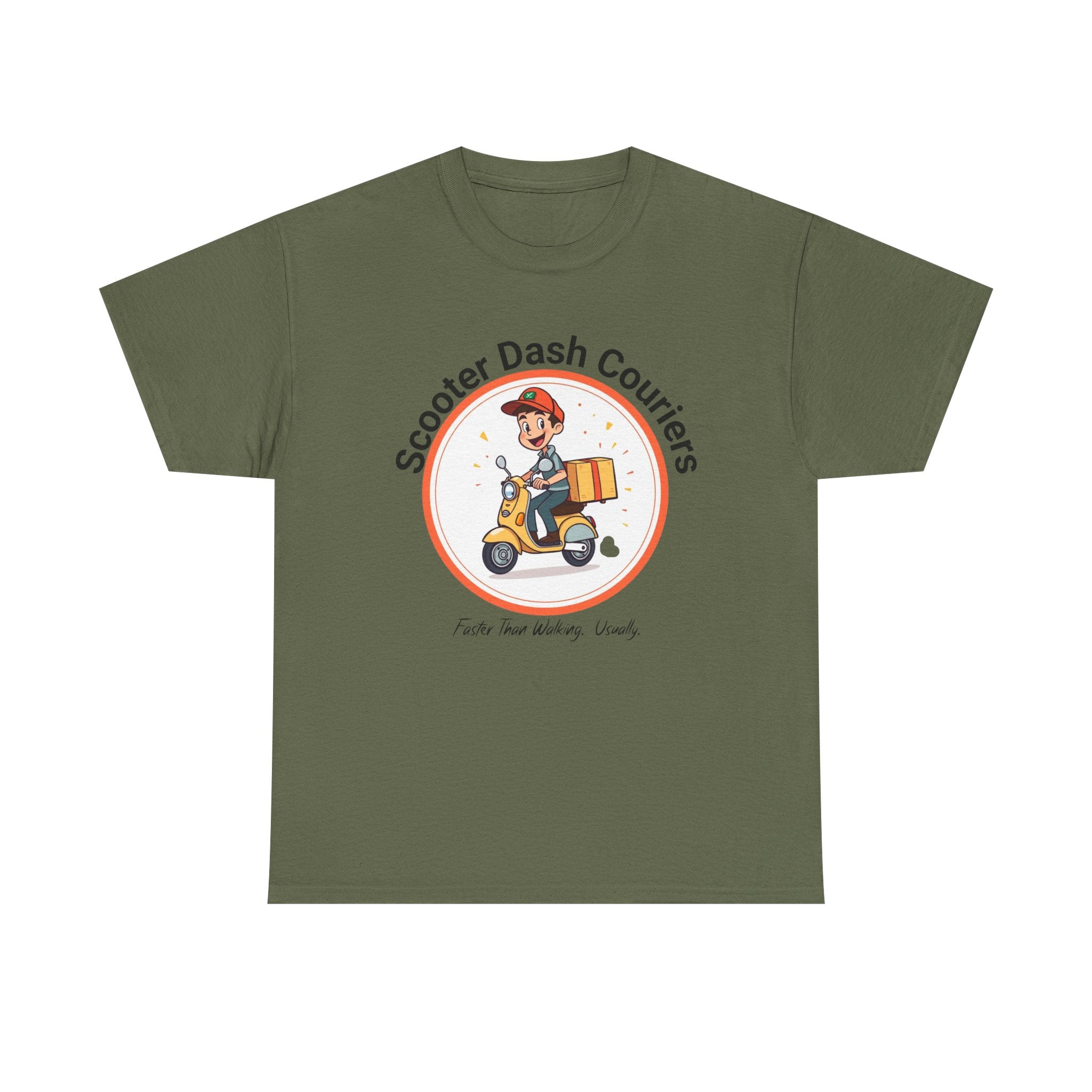 Scooter Courier Tee - Fun Urban Delivery T-Shirt, Perfect for Gifting, Casual Wear, Festivals, Everyday Use