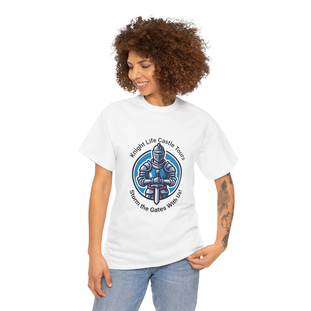 Knight Life Castle Tour Tee, Funny Graphic T-Shirt, Unisex Cotton Tee, Gift for Gamers, Summer Casual Wear, Adventure Theme Shirt