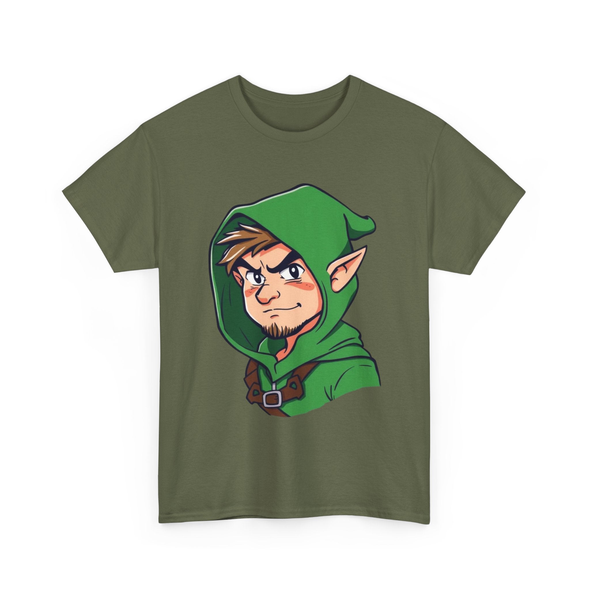 Robin Hood-Inspired Unisex Heavy Cotton Tee, Gamer Gift, Fantasy T-Shirt, Geeky Apparel, Celebration Wear, Unique Costume Tee