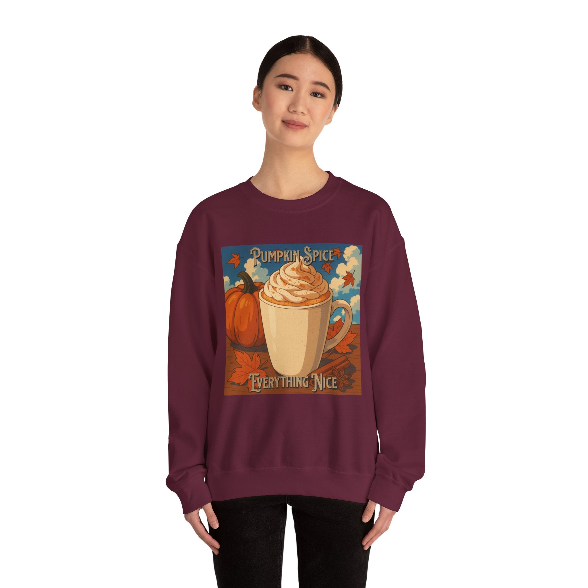 Cozy Pumpkin Spice Sweatshirt | Fall Fashion, Sweatshirt Gift, Autumn Style, Coffee Lover Apparel, Thanksgiving Outfit