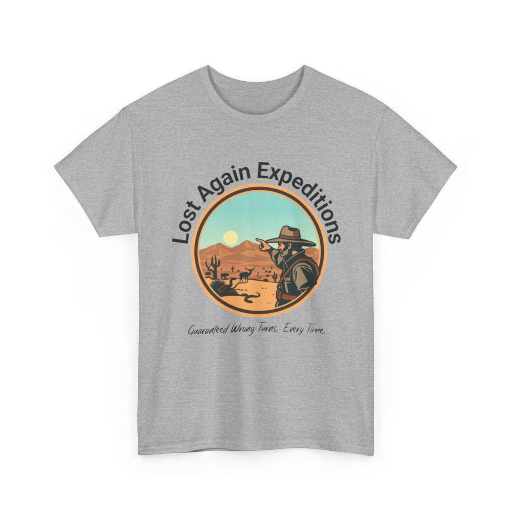Vintage Adventure Graphic Tee, Lost Again Expeditions Shirt, Travel T-shirt, Unisex Cotton Top, Perfect Gift for Explorers