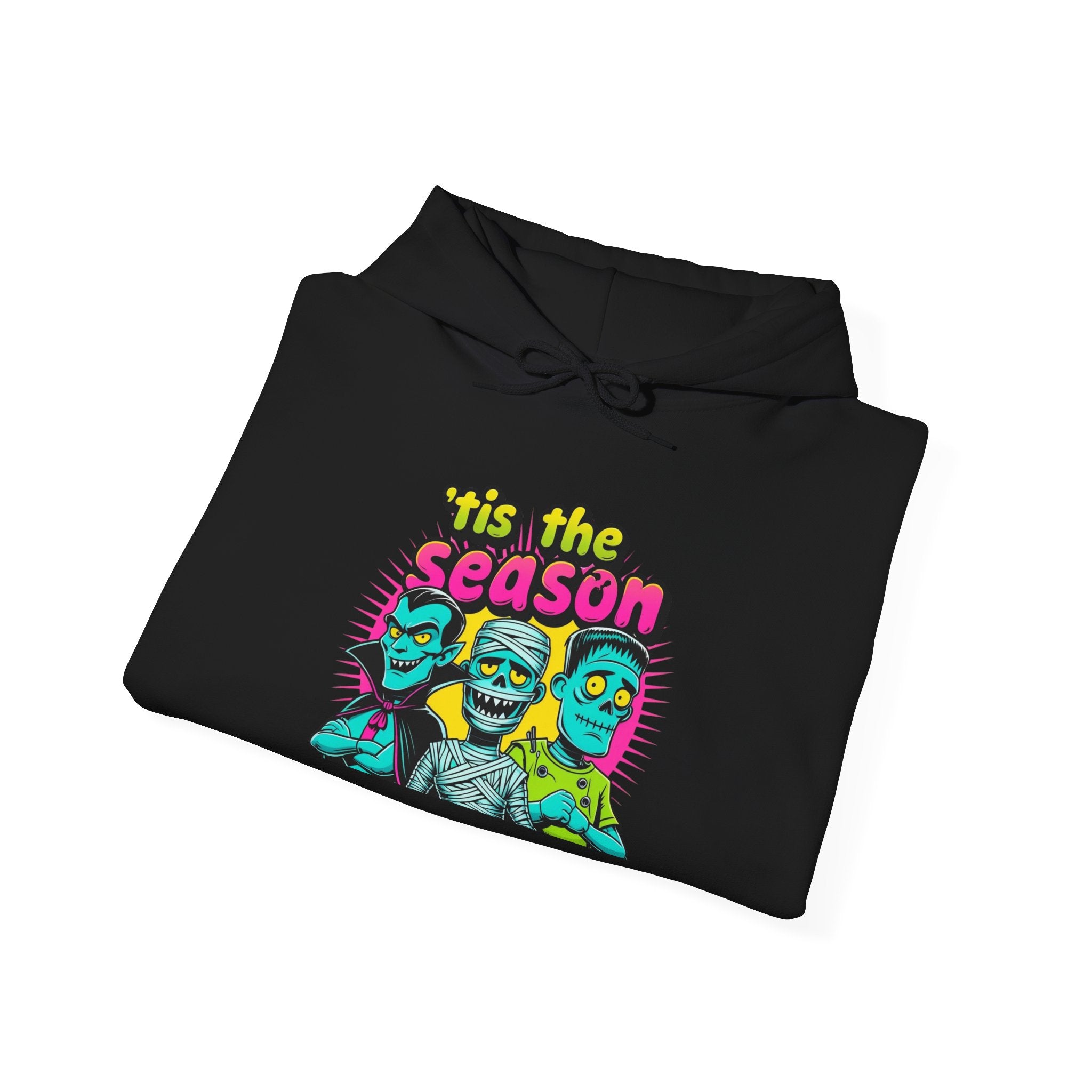 Tis the Season Monster Hoodie, Halloween Sweatshirt, Unisex Pullover, Cozy Fall Wear, Graphic Hoody, Cute Monster Gift
