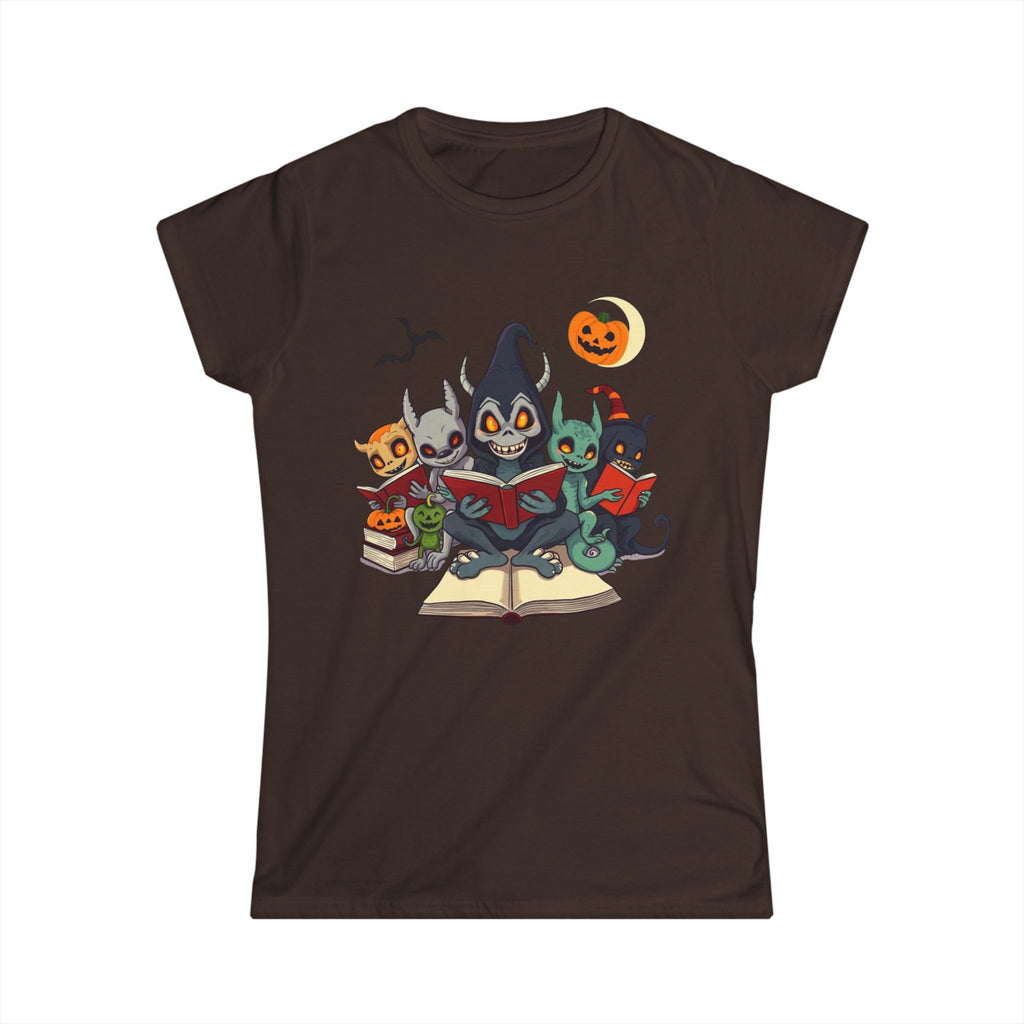 Spooky Cat Book Lovers Tee, Halloween Shirt, Cute Animal Graphic Tee, Funny Gift for Cat Lovers, Cozy Fall Fashion