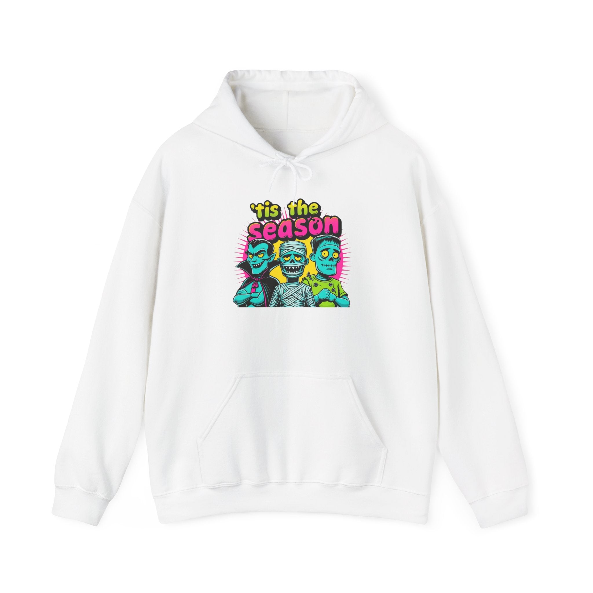 Tis the Season Monster Hoodie, Halloween Sweatshirt, Unisex Pullover, Cozy Fall Wear, Graphic Hoody, Cute Monster Gift