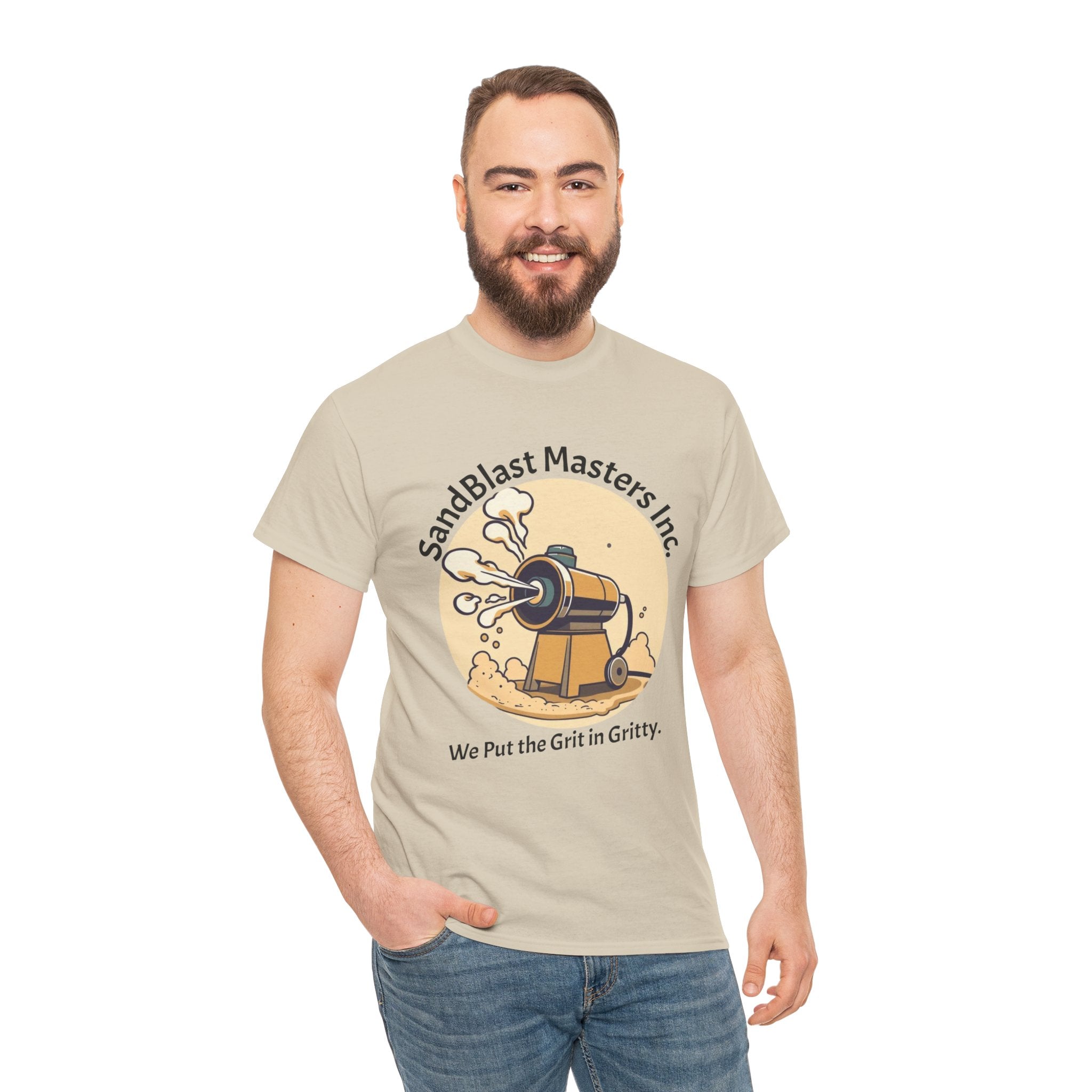 Sandblast Masters Inc. Unisex Heavy Cotton Tee - Casual Workwear, Graphic Tee, Gritty T-Shirt, Creative Gift, Comfortable Everyday Wear