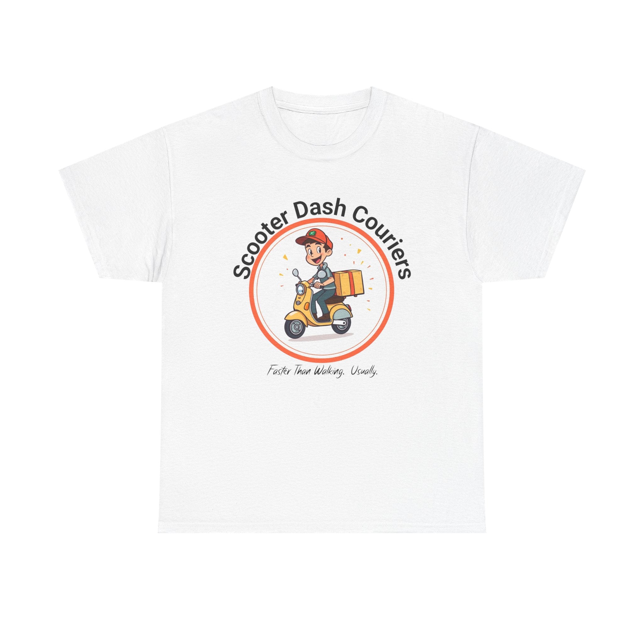Scooter Courier Tee - Fun Urban Delivery T-Shirt, Perfect for Gifting, Casual Wear, Festivals, Everyday Use