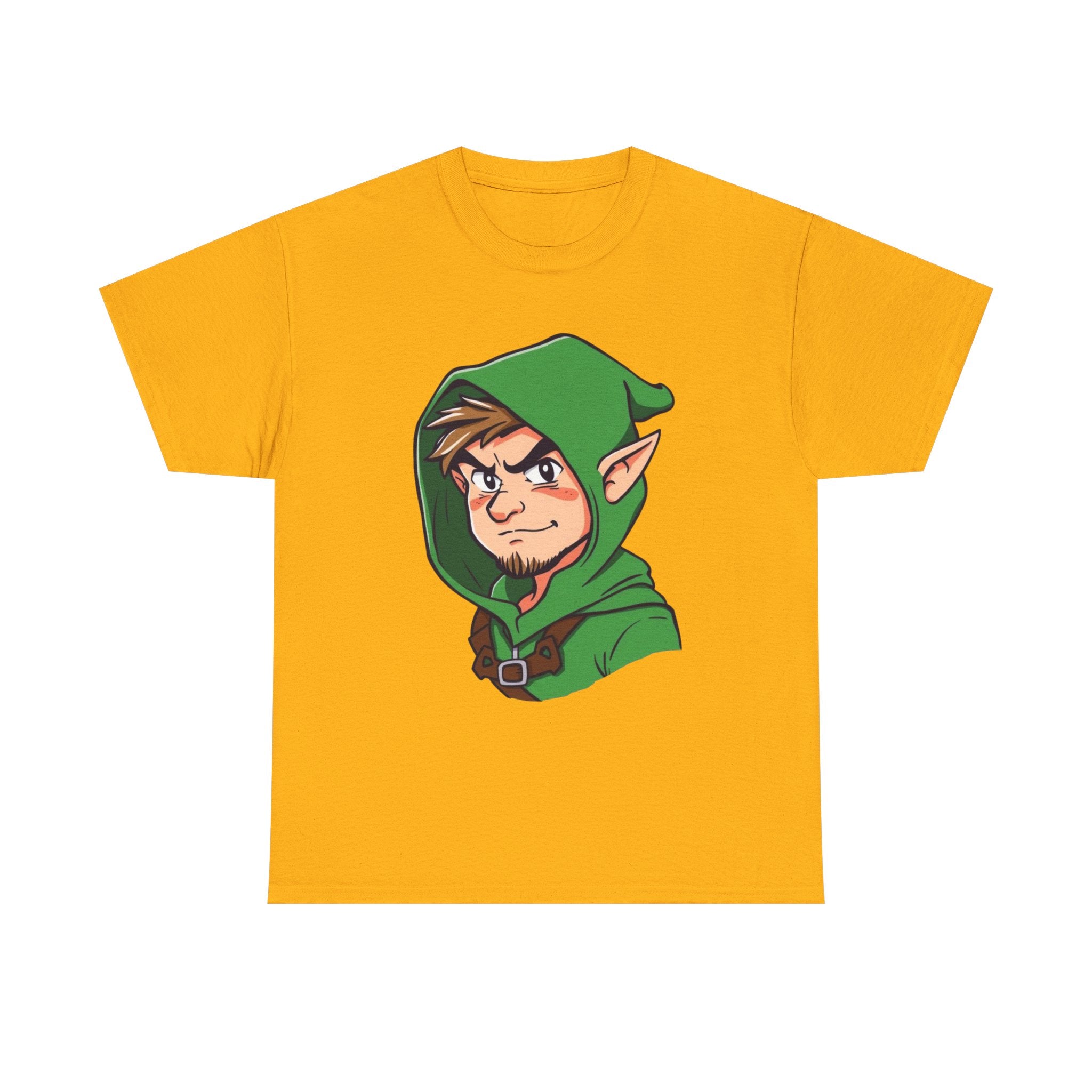 Robin Hood-Inspired Unisex Heavy Cotton Tee, Gamer Gift, Fantasy T-Shirt, Geeky Apparel, Celebration Wear, Unique Costume Tee