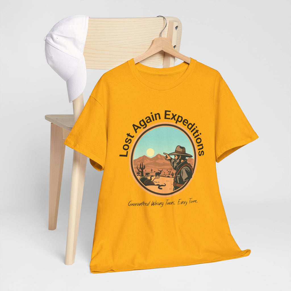 Vintage Adventure Graphic Tee, Lost Again Expeditions Shirt, Travel T-shirt, Unisex Cotton Top, Perfect Gift for Explorers