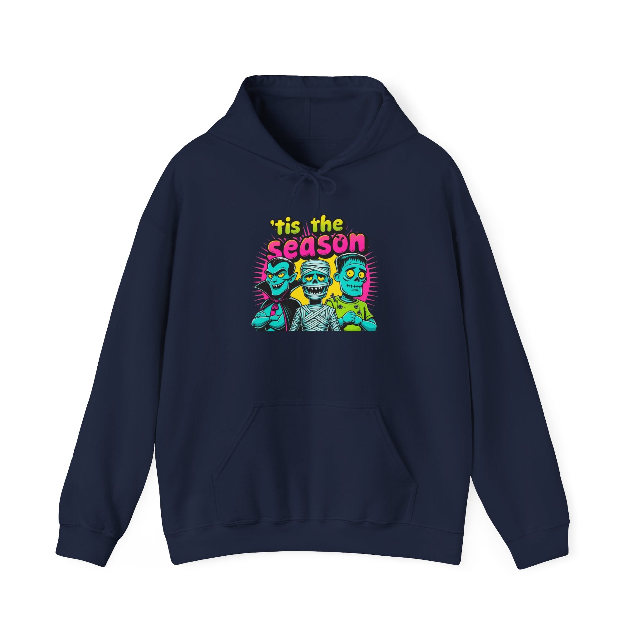 Tis the Season Monster Hoodie, Halloween Sweatshirt, Unisex Pullover, Cozy Fall Wear, Graphic Hoody, Cute Monster Gift
