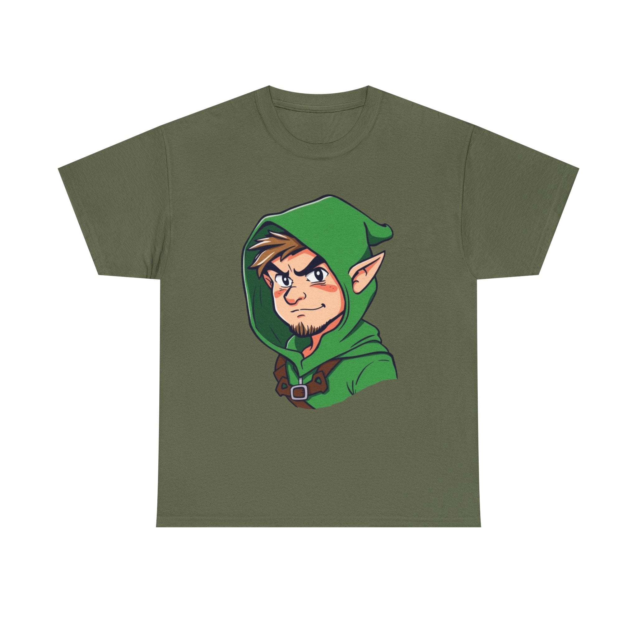 Robin Hood-Inspired Unisex Heavy Cotton Tee, Gamer Gift, Fantasy T-Shirt, Geeky Apparel, Celebration Wear, Unique Costume Tee