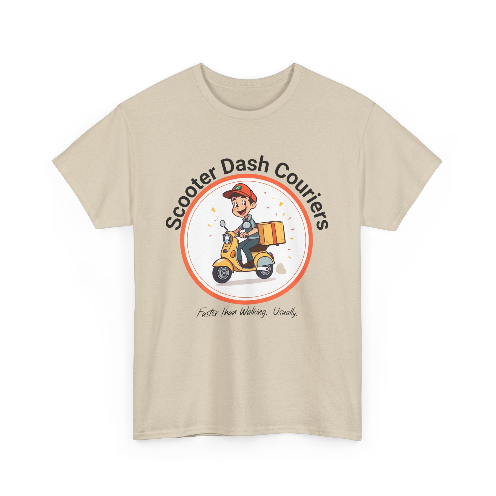 Scooter Courier Tee - Fun Urban Delivery T-Shirt, Perfect for Gifting, Casual Wear, Festivals, Everyday Use
