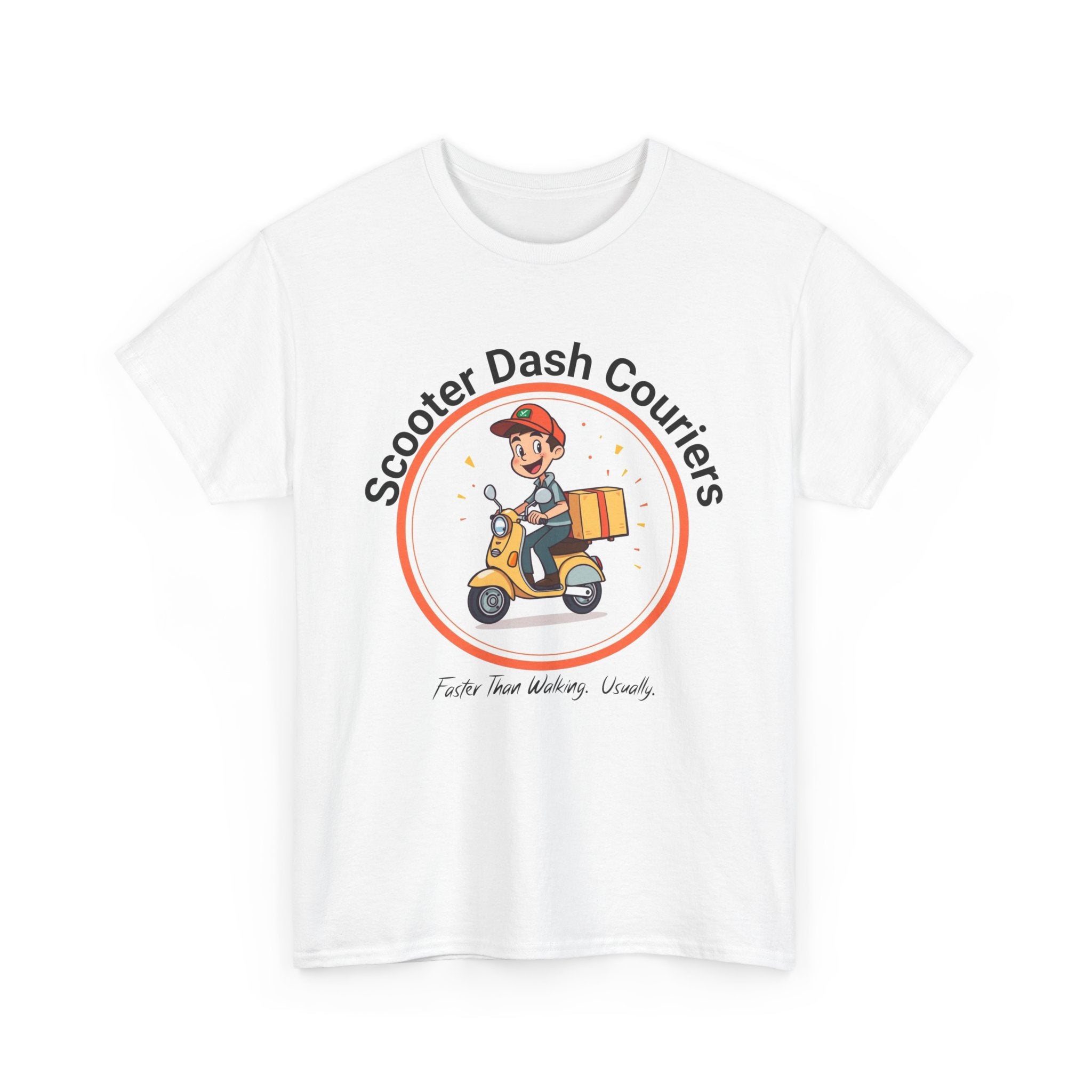 Scooter Courier Tee - Fun Urban Delivery T-Shirt, Perfect for Gifting, Casual Wear, Festivals, Everyday Use