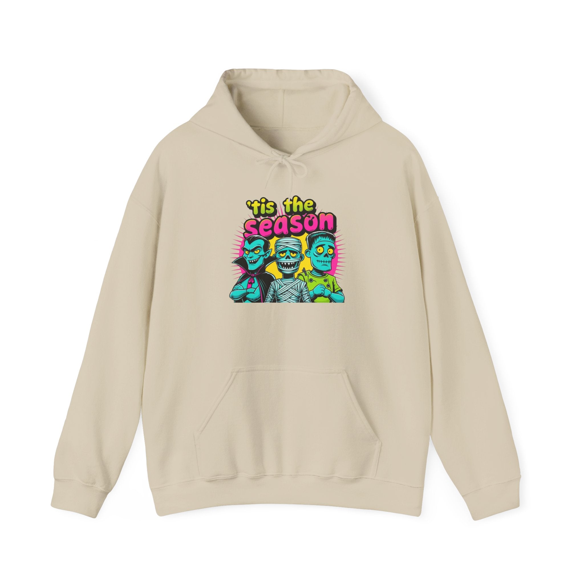 Tis the Season Monster Hoodie, Halloween Sweatshirt, Unisex Pullover, Cozy Fall Wear, Graphic Hoody, Cute Monster Gift