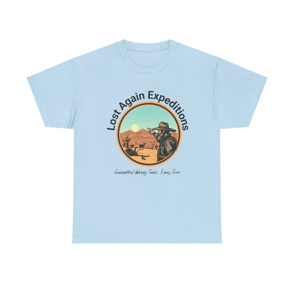 Vintage Adventure Graphic Tee, Lost Again Expeditions Shirt, Travel T-shirt, Unisex Cotton Top, Perfect Gift for Explorers