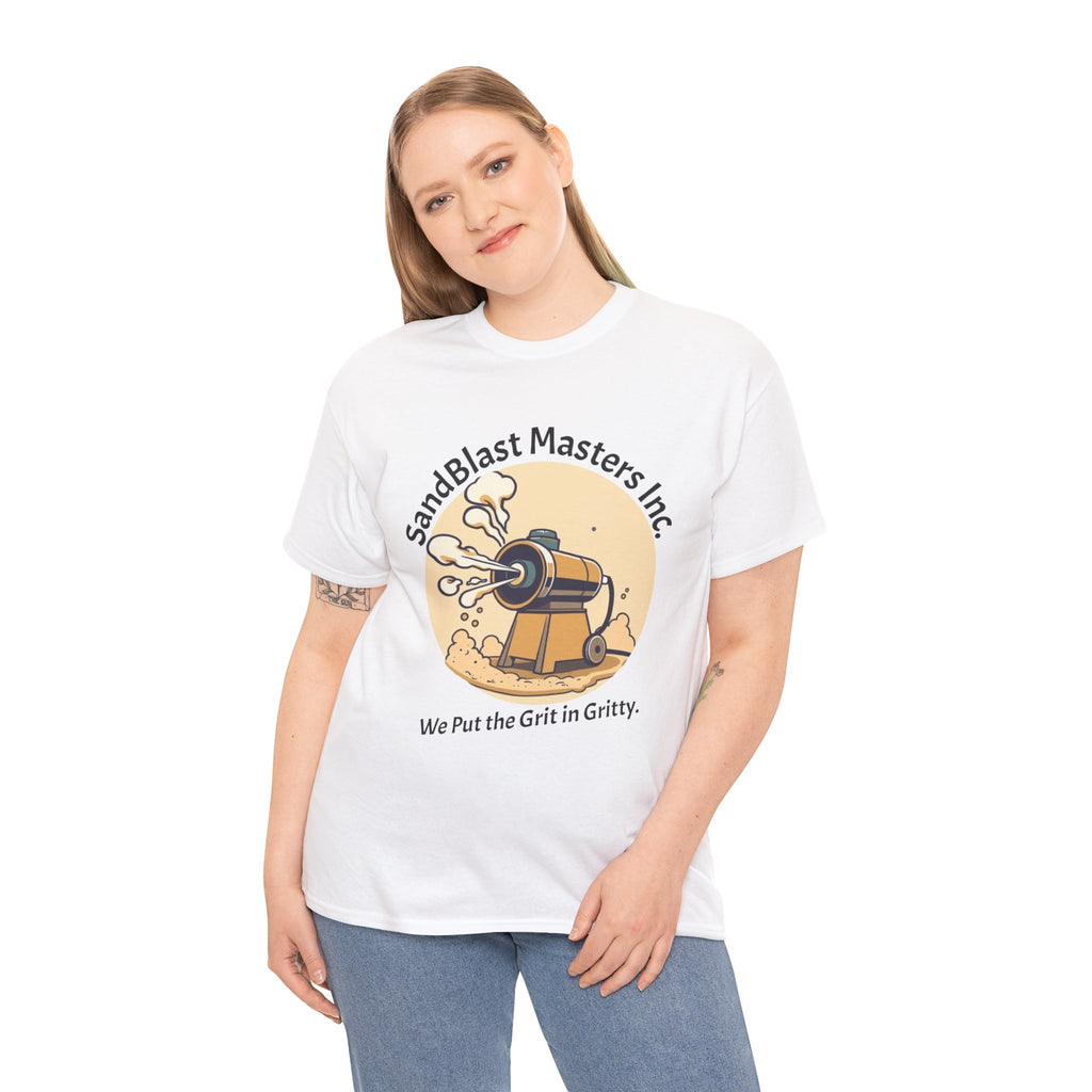 Sandblast Masters Inc. Unisex Heavy Cotton Tee - Casual Workwear, Graphic Tee, Gritty T-Shirt, Creative Gift, Comfortable Everyday Wear