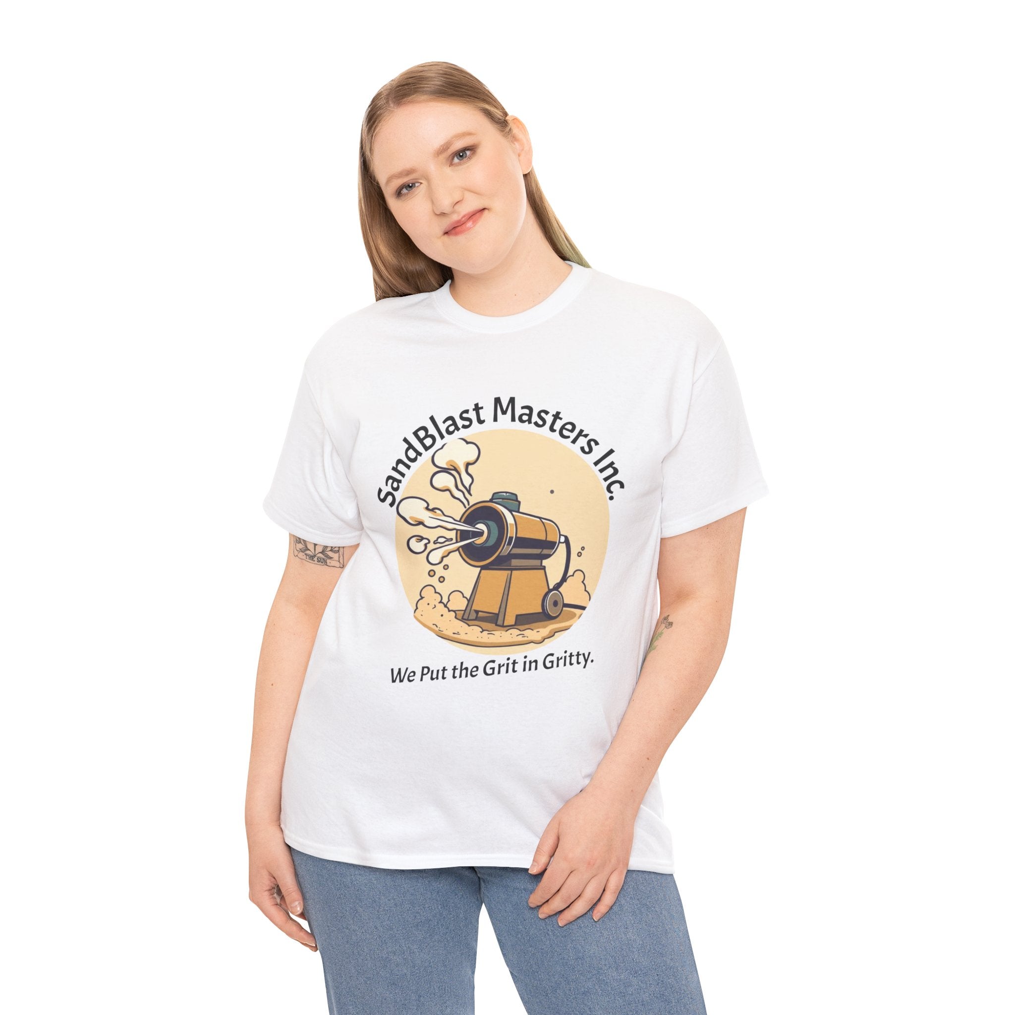 Sandblast Masters Inc. Unisex Heavy Cotton Tee - Casual Workwear, Graphic Tee, Gritty T-Shirt, Creative Gift, Comfortable Everyday Wear