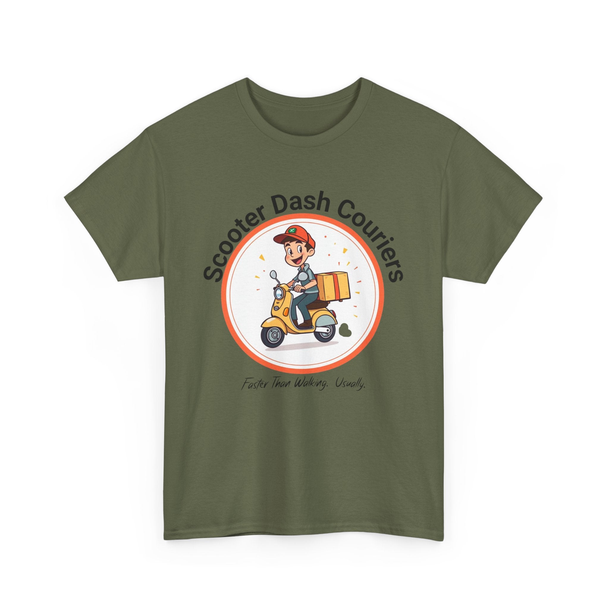 Scooter Courier Tee - Fun Urban Delivery T-Shirt, Perfect for Gifting, Casual Wear, Festivals, Everyday Use