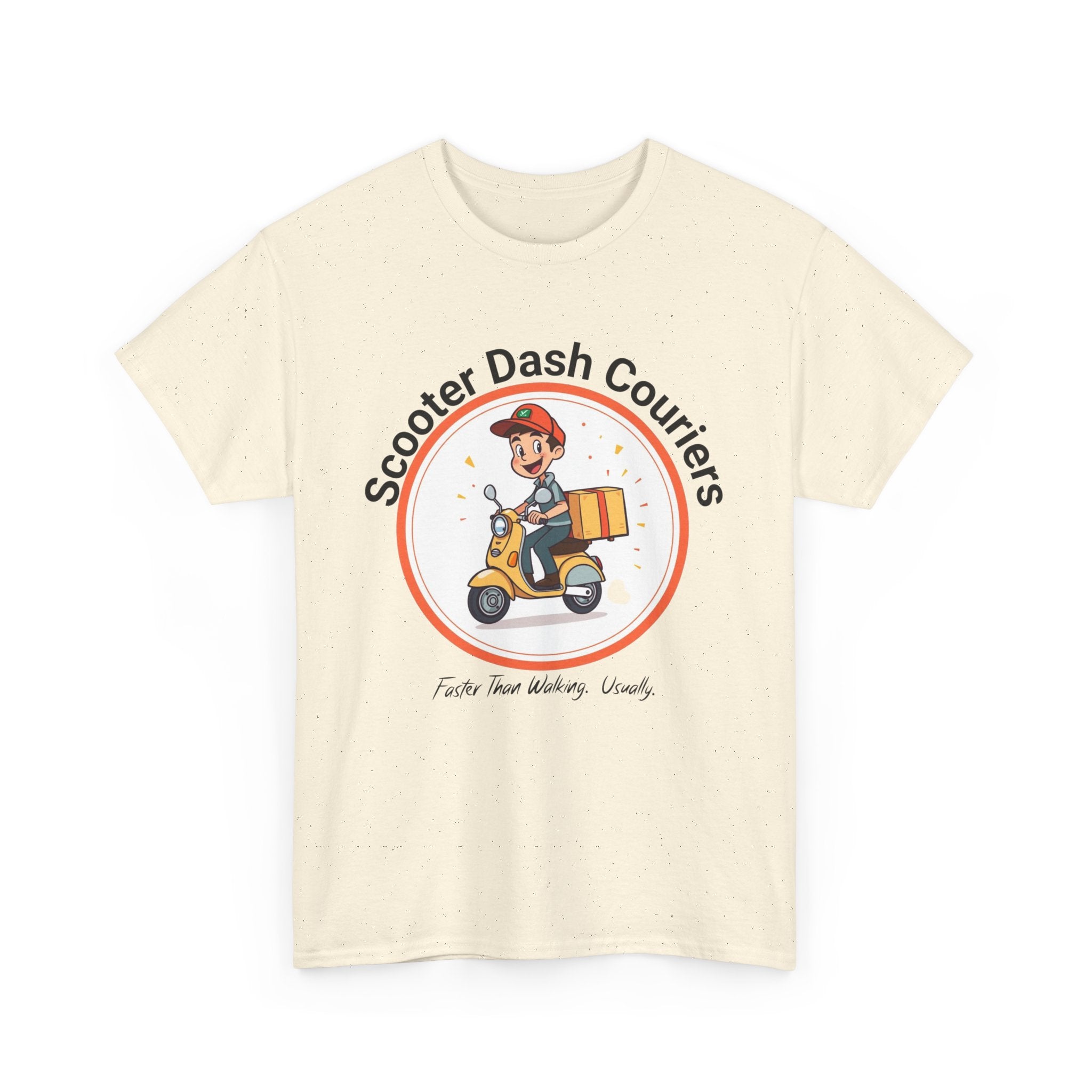 Scooter Courier Tee - Fun Urban Delivery T-Shirt, Perfect for Gifting, Casual Wear, Festivals, Everyday Use