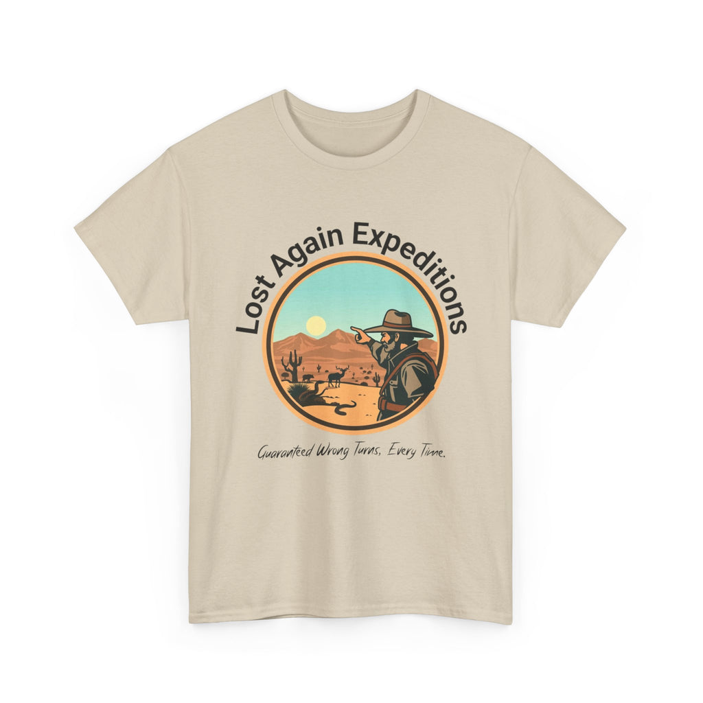 Vintage Adventure Graphic Tee, Lost Again Expeditions Shirt, Travel T-shirt, Unisex Cotton Top, Perfect Gift for Explorers