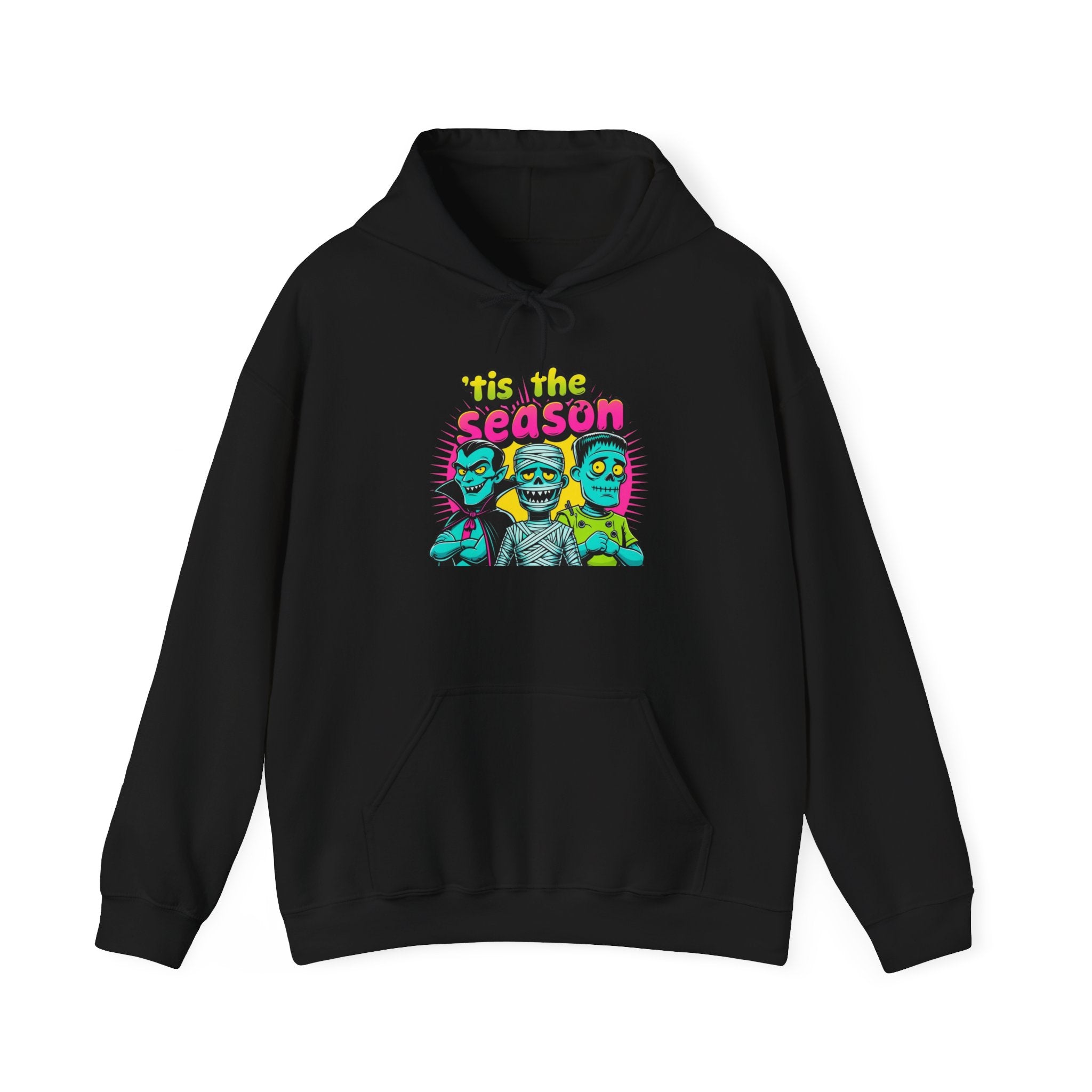 Tis the Season Monster Hoodie, Halloween Sweatshirt, Unisex Pullover, Cozy Fall Wear, Graphic Hoody, Cute Monster Gift
