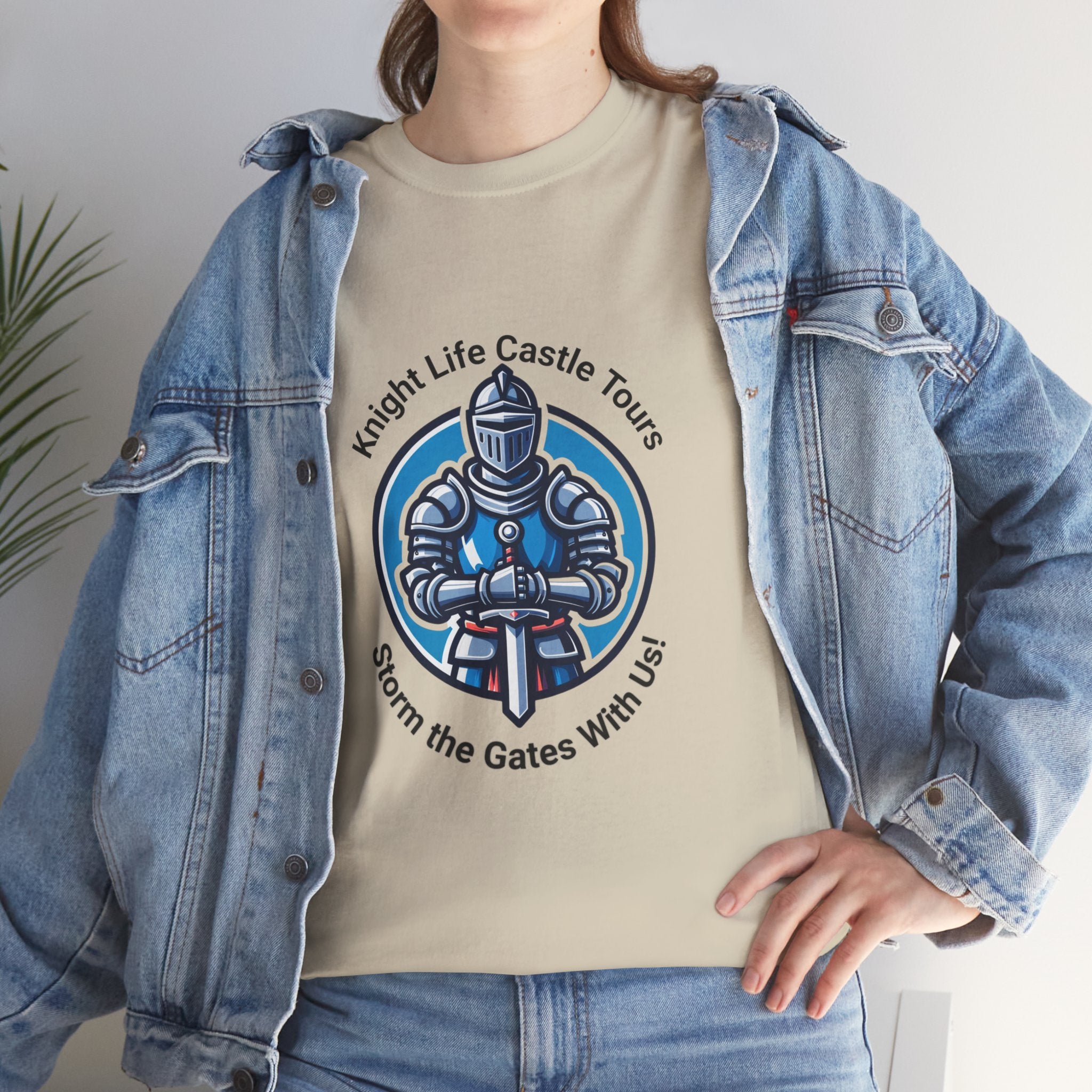 Knight Life Castle Tour Tee, Funny Graphic T-Shirt, Unisex Cotton Tee, Gift for Gamers, Summer Casual Wear, Adventure Theme Shirt