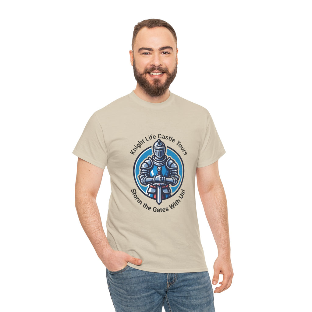 Knight Life Castle Tour Tee, Funny Graphic T-Shirt, Unisex Cotton Tee, Gift for Gamers, Summer Casual Wear, Adventure Theme Shirt